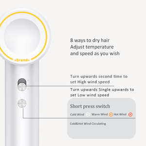 120000 vòng/phút Tốc Độ Cao Không Chổi Than Tóc Công Cụ Thổi Máy Sấy Bàn Chải Thiết Lập Không Khí Bọc Styler Salon Không Khí Nóng Bàn Chải 1400W Máy Sấy Tóc - Product Image 4
