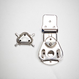 HM3205 Metal Butterfly Twist Latch Keeper con abrazadera de palanca de orificio de candado y gancho a presión para caja segura y cierre de caja - Product Image 6