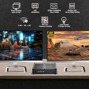 US Stock Powerful Mini PC, Core I7-1165G7 Processor, DDR4 RAM/NVMe SSD, 4K Dual <strong>Display</strong>, 2x RS232, Fanless Industrial PC - Product Image 2