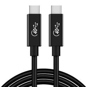 认证USB4.0第3代同轴电缆编织8k内置Emarker芯片<span class=keywords><strong>USB</strong></span> C至C同轴数据电缆