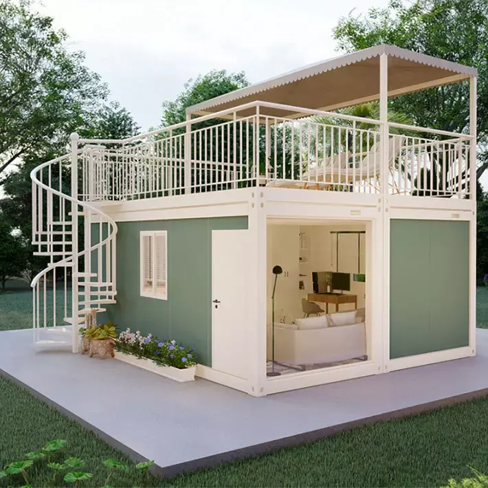 20ft Cina Rumah Kontainer Yang Baik Prefab Rumah Kontainer Modular Pack Datar Rumah Pabrik Rumah Modern untuk Dijual