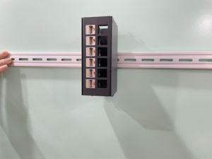 Panel de conexión RJ45 de Riel Din de 12 puertos con conector Cat6 Keystone, panel de conexión de red STP FTP