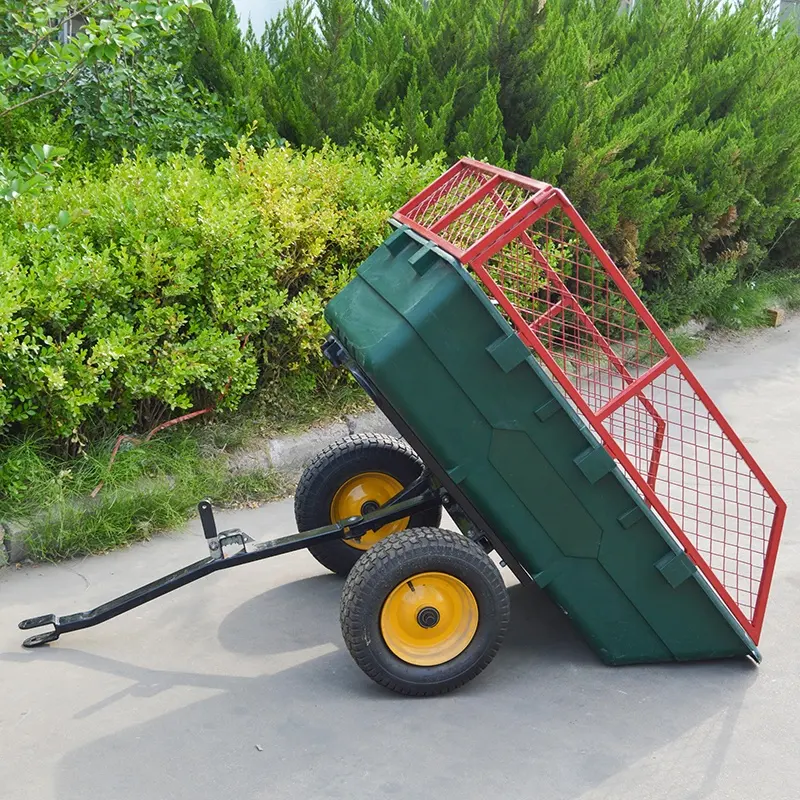 Gazon Outdoor Tractor Truck Slepen Tipping Quad Atv Wagon Heavy Duty Farm Atv Fiets Trailer Dump Carts