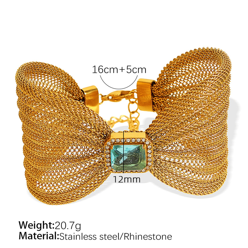 SL65 light blue zirconium gold bracelet