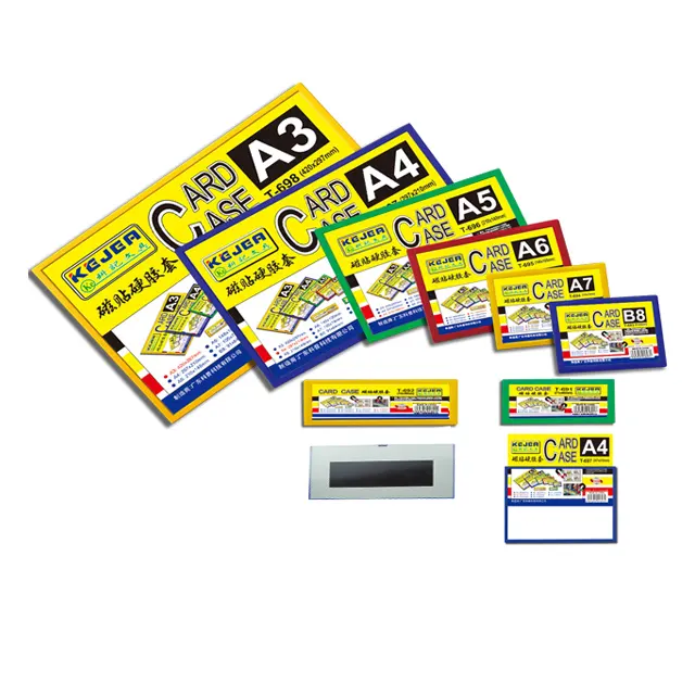 Groothandel Hoge Kwaliteit Magnetische A4 A5 Plastic Card Case Clear Document Bestand Case Menu Houder