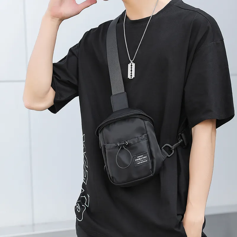 Корейская Повседневная нагрудная сумка, мужская сумка-мессенджер через плечо, простой индивидуальный мессенджер, модная трендовая Спортивная маленькая сумка почтальона