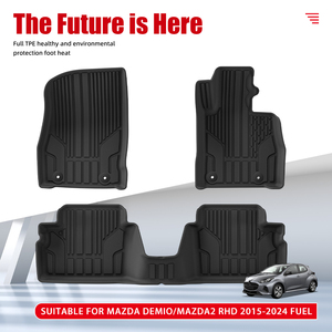 Tấm lót sàn xe ô tô 3D TPE chống thấm, chống trơn trượt, chống bụi, dễ vệ sinh, hai/ba ngăn, dành cho <span class=keywords><strong>Mazda</strong></span> Demio/Mazda2 2015-2024, tay lái bên phải, sử dụng nhiên liệu - Product Image 2