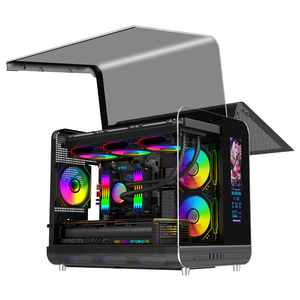 Coolzer pieno vetro temperato M-ATX ITX custodia per Computer Gaming Mid Tower custodia per Computer con schermo LCD Display Pixel supporto per refrigeratore liquido - Product Image 1