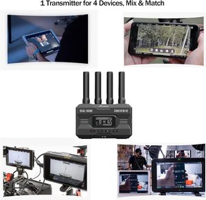 ACCSOON CineView HE Wireless Video Transmission System Transmitter <strong>and</strong> Receiver 2.4+5GHz <strong>Input</strong> <strong>and</strong> Loop <strong>Output</strong> - Product Image 4