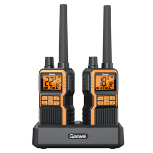 Walkie-Talkie de doble canal con 61 canales + 121 códigos de privacidad, modo activado por voz de 9 niveles, alerta meteorológica NOAA