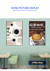 A1 A2 A3超薄发光二极管灯箱矩形发光二极管背光玻璃显示屏，用于海报菜单板尺寸A4