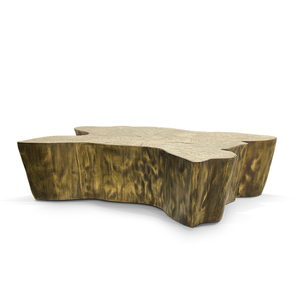 Luxury Tree of Knowledge <strong>Center</strong> Table, Polished Casted Brass with Patina Plating, Sculpted Design for Elegant Living Rooms - Product Image 1
