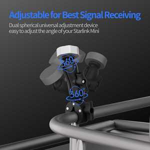 Starlink Mini <span class=keywords><strong>Router</strong></span> Ống <span class=keywords><strong>adapter</strong></span> có thể điều chỉnh kẹp cực núi Kit cho xe RV thang du thuyền - Product Image 3