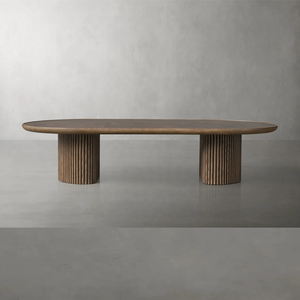 Premium Oak Wood <strong>Center</strong> Table with Natural Marble Slab Durable Outdoor Furniture with Unique Vein Patterns &amp; Modern Design - Product Image 1