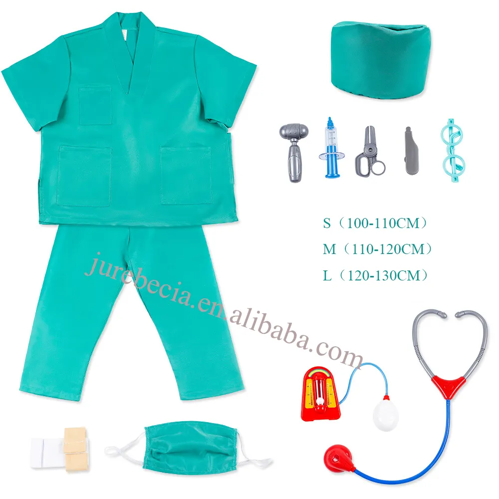 Costume Cosplay educativo bambini carriera medico uniforme Halloween carnevale chirurgo giochi di ruolo vestiti con giocattoli