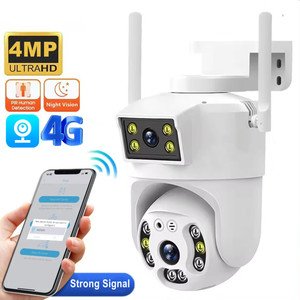 V380Pro 4MP 4G WiFi IP Outdoor PTZ Dual Lens Dual Screen Motion Detection Auto Tracking Home Security Protection CCTV <strong>Camera</strong> - Product Image 1