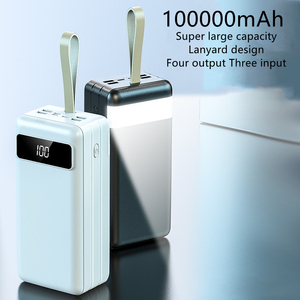 Cargador rápido de 2.1A de gran capacidad, Banco de energía de 100000 mah con 4 salidas USB, 3 puertos de entrada, portátil, 100000 mAh - Product Image 3