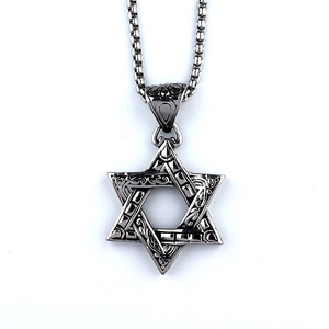 שרשרת כוכב לבן, שרשרת פלדה בגודל 6 מחודדים, שרשרת זהב, כוכב זהב, שרשרת זהב