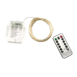 Luz LED de alambre de cobre, cadena de luces decorativas para vacaciones de Navidad, caja de batería impermeable de 8 funciones, cadena de luz de alambre de cobre - Product Image 5