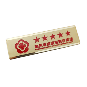 Сделай Сам, ваш собственный золотой значок с именем, металлический материал, травление УФ-печать, значок, магнит, выбор модной рекламы - Product Image 2