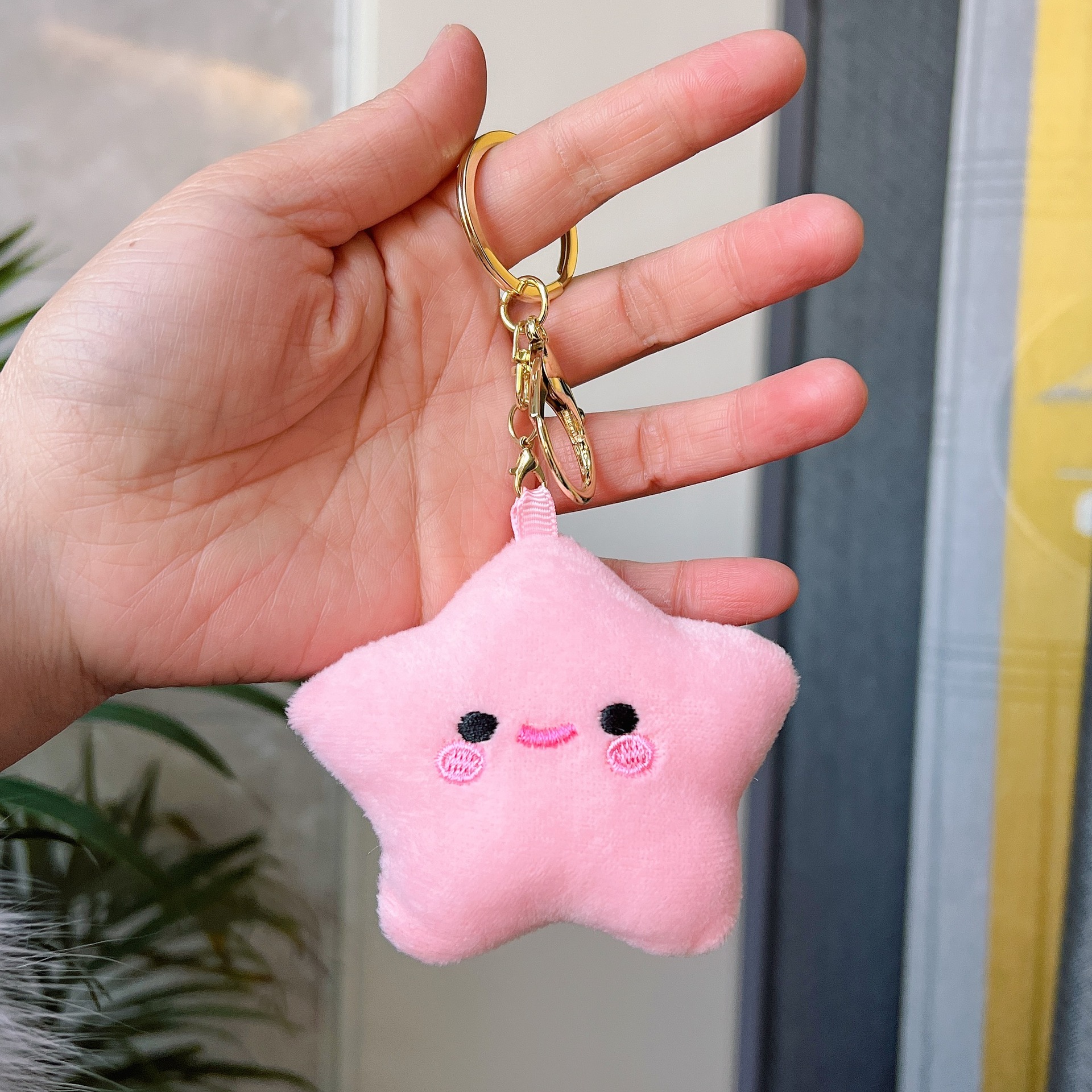 Pink gold keychain