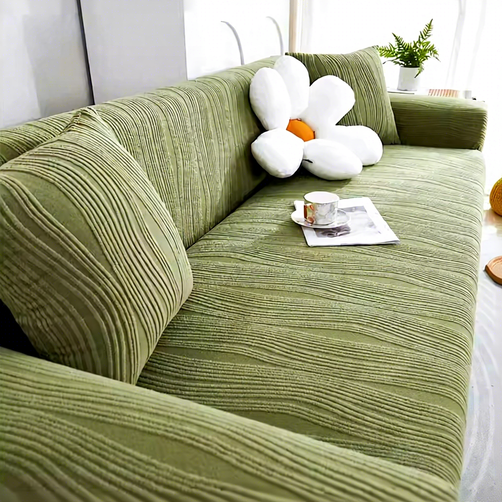 Velluto jacquard verde ninfea-erba