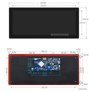 <strong>Raspberry</strong> <strong>Pi</strong> 12.3 Inch IPS LCD with Capacitive Touch Screen 1920x720 Resolution for Car <strong>Monitor</strong>