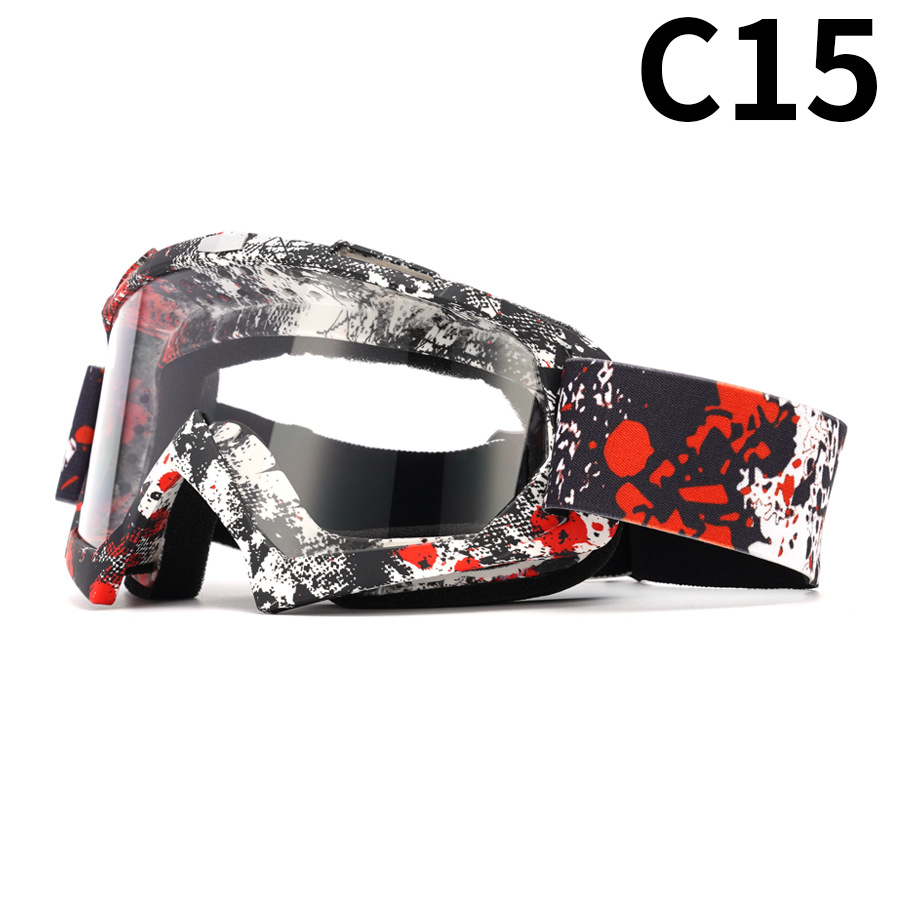 C15 negro rojo blanco-transparente