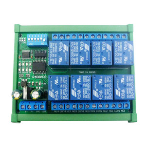 DC 12V 8 kanal RS485 röle modülü Modbus RTU UART uzaktan kumanda anahtarı DIN35 C45 demiryolu kutusu PLC PTZ kamera güvenlik monitör - Product Image 2