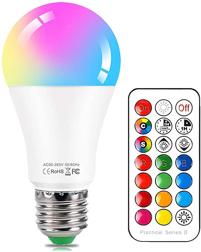 Ampoule LED à couleur changeante avec télécommande