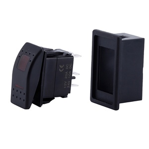 WELFNOBL IB-A11633ABLダイレクトディール12V24Vカスタマイズ5ピン照明付きデュアルLEDオンオフブルーレンズ防水ロッカースイッチ