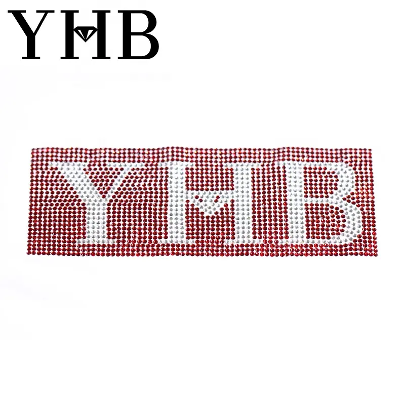 YHB – feuilles de strass à mailles en cristal