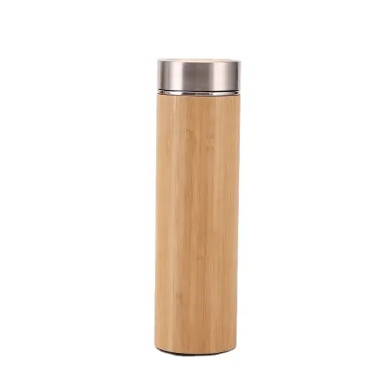 Factory 400ML hot sale bamboo stainless steel thermos, 304 inner liner bamboo shell environmental protection cup