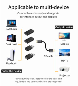 HDオーディオディスプレイDPメスからMINI DPポートへのオスアダプタコネクタエクステンダー60Hz DP1.4 8Kテレビ用データ転送コンバータノートブック - Product Image 6