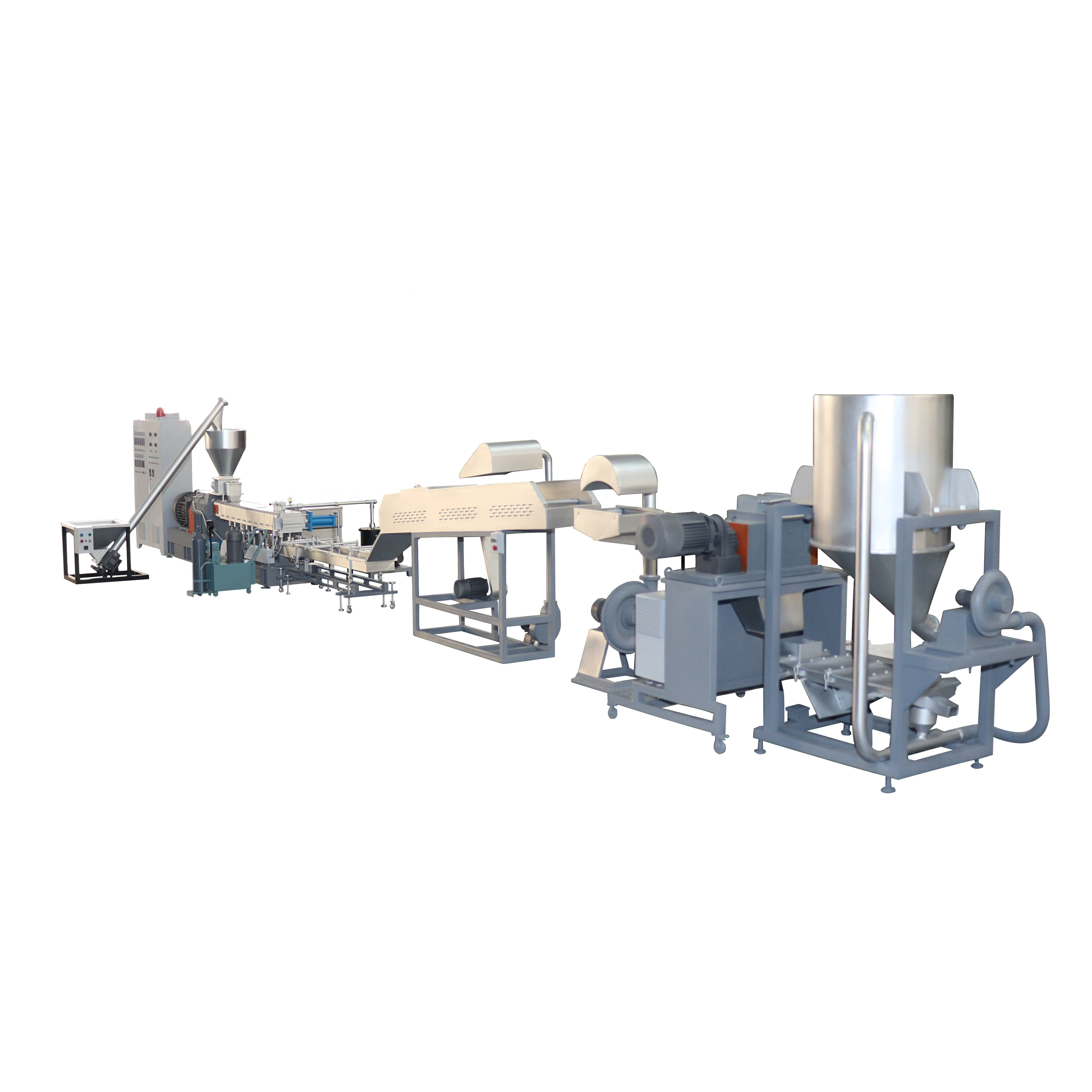 Parallel co rotating twin screw extrusion granulation production line