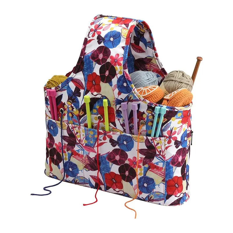 Triangle Bag for Thread Wool Yarn Crochet Hooks Waterproof Knitted Bag Lightweight Travel Knitting Organizer
