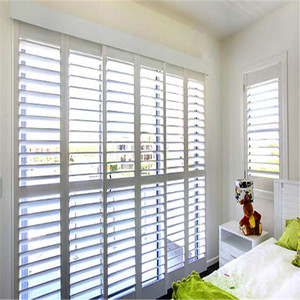 Precast California Horizontal Wooden Custom Window Shutters Interior <strong>Louvre</strong> Shutters Blinds Pvc Plantation Shutters for Window - Product Image 3