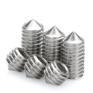 Personalizado 304 Aço Inoxidável Hex Soquete Parafusos De Máquina Fina Rosca ANSI Padrão Apontado <span class=keywords><strong>Set</strong></span> DIN914 <span class=keywords><strong>Cone</strong></span> Cabeça Parafusos Metric