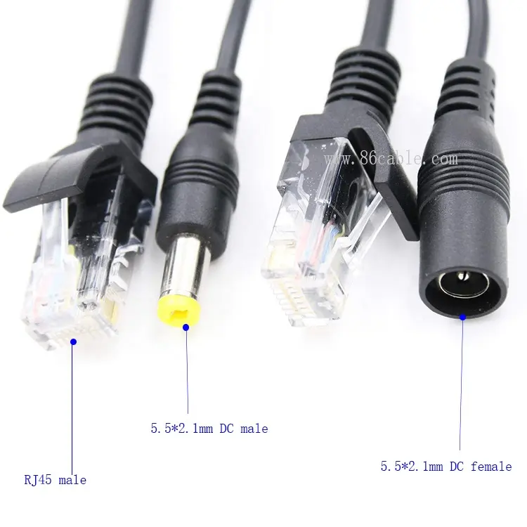 Passive Poe Injector E Splitter Kit Con 5.5X2.1 Mm Dc Adattatore di Alimentazione Connettore Per Ip Web Telecamere di sicurezza