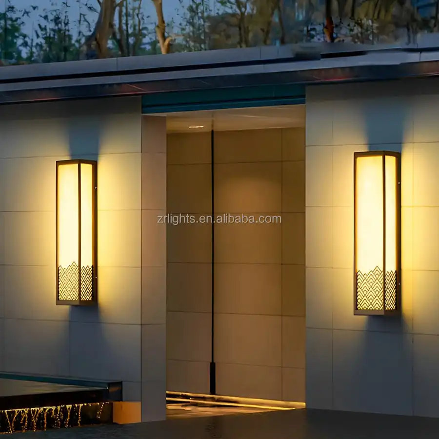 Luces LED modernas para exteriores, puerta de casa montada en la pared, decoración de Hotel, pasillo, luz de pared de jardín impermeable para exteriores para Villa