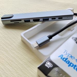8 in 1 Type C ฮับกับเครือข่าย HDTV Ethernet เครื่องอ่านการ์ด tf/sd 2 USB และ Pd 100W 3.0 RJ45ฮับ100M สำหรับโทรศัพท์มือถือแล็ปท็อป - Product Image 6