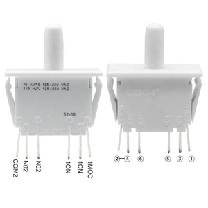 Interruttore multifunzione a 6 Pin con spinta a doppio palo normalmente chiuso per macchina da gioco 6 Pin 16A Max. Corrente 250V tensione Max. - Product Image 3