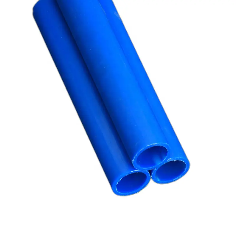 Tubo de PVC flexível personalizado, durável, para irrigação, serviços de moldagem, corte de superfície lisa, uso de água, tubo upvc azul