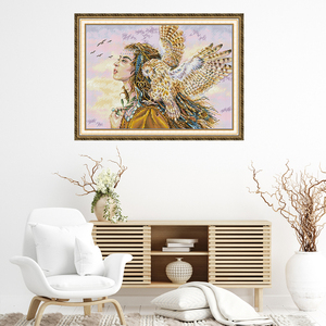 2025 Nkf Vẻ Đẹp Và Đại Bàng Trong Một Chai HD In Cross Stitch Trang Trí Nội Thất Thêu Bộ Crochet Kit DIY 11CT 14ct Aida - Product Image 1