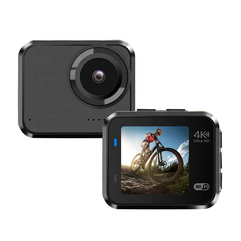 Mini câmera 360 k para ação, câmera esportiva à prova d'água com wifi e anti shake, 4k, 60fps, 1080p