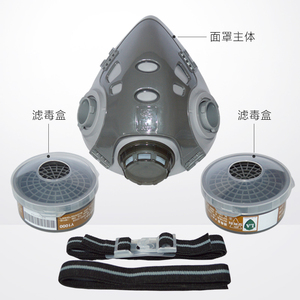 Penjualan langsung dari pabrik Respirator partikulat karet wajah setengah penuh dengan masker <span class=keywords><strong>Gas</strong></span> <span class=keywords><strong>filter</strong></span> ganda - Product Image 3