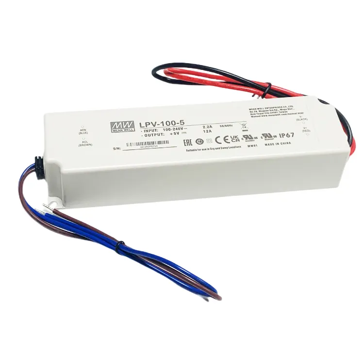 Meanwell LED防水電源、LPV-100 5v 12A