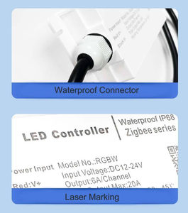 เครื่องควบคุมแอป WiFi 12V 24V DC ไฟหรี่ <span class=keywords><strong>LED</strong></span> <span class=keywords><strong>RGB</strong></span> RGBW พร้อมรีโมทสำหรับสาย <span class=keywords><strong>LED</strong></span> IP68กันน้ำ - Product Image 6