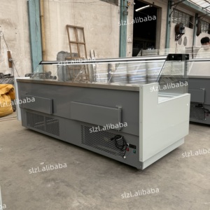 Thương mại Deli thịt hiển thị tủ lạnh butchery thịt cửa hàng mát đẩy và kéo cửa kính bên trái và bên phải tủ lạnh - Product Image 2