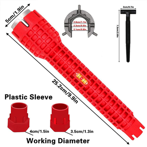 8 In 1 çok amaçlı kanalet sihirli anahtarı lavabo sıhhi tesisat araçları sihirli anahtarı 8 in 1 çok fonksiyonlu İngilizce anahtar sıhhi tesisat anahtarı aleti - Product Image 6